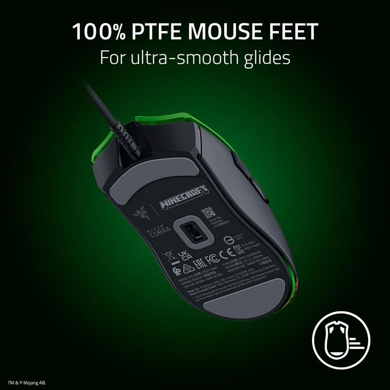Mouse para jogos Razer Cobra Lightweight 58g 8500 DPI Minecraft